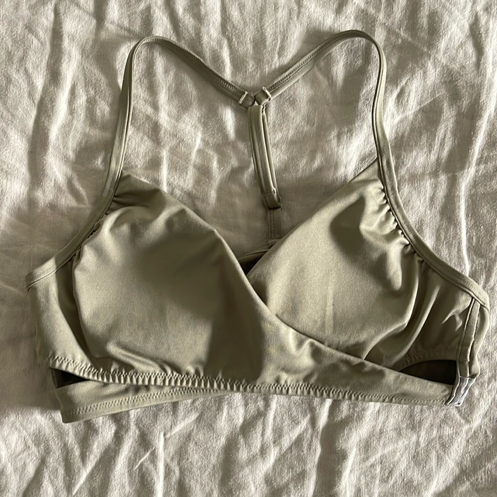 Sage green bra bathing suit